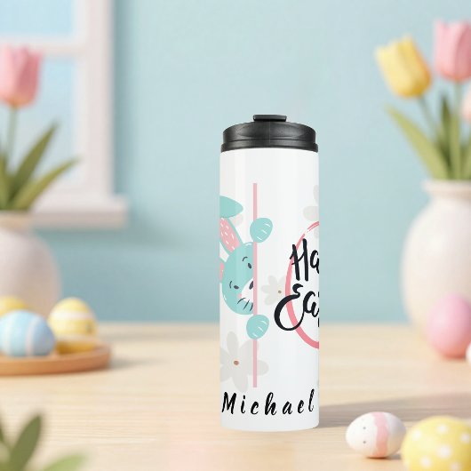 Bouteilles Isothermes Easter Blue Bunny Personalized Thermal Tumbler