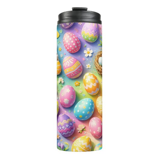 Bouteilles Isothermes Easter bunny and colourful egg pattern (Devant)