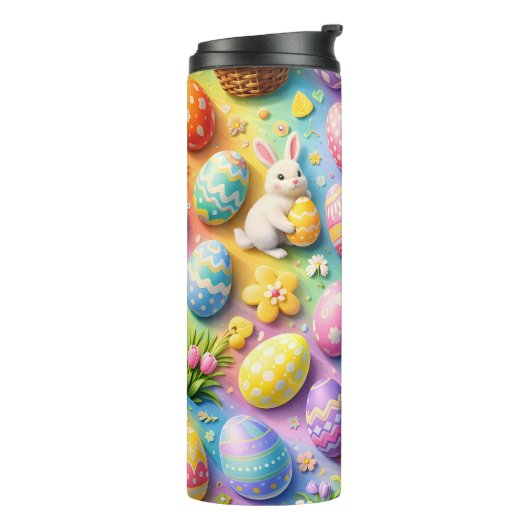 Bouteilles Isothermes Easter bunny and colourful egg pattern (Tourné sur la gauche)