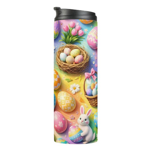 Bouteilles Isothermes Easter bunny and colourful egg pattern (Tourné sur la droite)