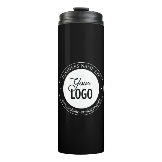 Bouteilles Isothermes Easy Logo Replacement & Customizable Text | Black (Devant)
