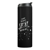 Bouteilles Isothermes Eat Sleep Ski Repeat Thermal Tumbler (Tourné sur la gauche)