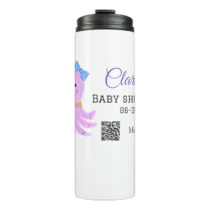 Bouteilles Isothermes Eau bleu violet octopus baby shower mer ani
