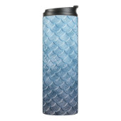 Bouteilles Isothermes Écailles de sirène argent et bleu (Tourné sur la gauche)