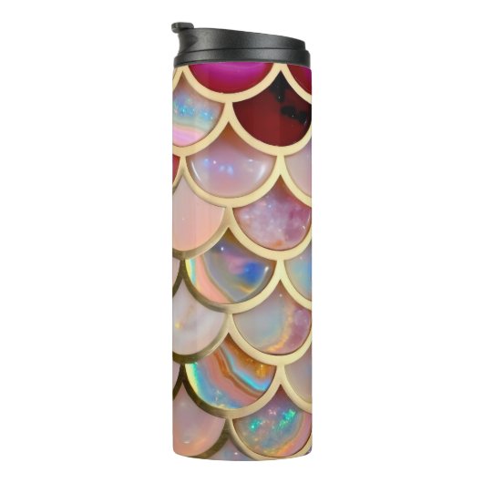 Bouteilles Isothermes Échelles de sirènes d'iridescente rose (Tourné sur la droite)