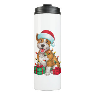 Bouteilles Isothermes Éclairage de Noël Chapeau Cardigan Welsh Corgi Chi