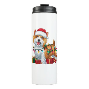 Bouteilles Isothermes Éclairage de Noël Chapeau Tibétain Terrier Chien C