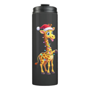 Bouteilles Isothermes Éclairage de Noël de girafe Noël drôle girafe de N