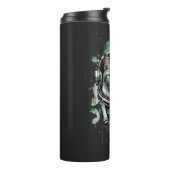 Bouteilles Isothermes Éclat de chat de l'astronaute vert (Tourné sur la gauche)