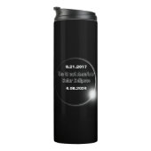 Bouteilles Isothermes Éclipse solaire double date 2024 et 2017 (Tourné sur la droite)