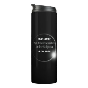 Bouteilles Isothermes Éclipse solaire double date 2024 et 2017