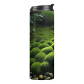 Bouteilles Isothermes Éco-chic mousse verte vibrante (Tourné sur la gauche)