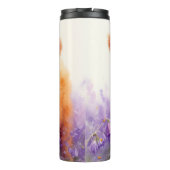 Bouteilles Isothermes Écossais Highland Vache Calf Violet Fleurs sauvage (Dos)