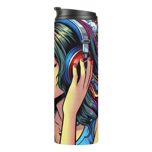 Bouteilles Isothermes Écouter de la musique sur les écouteurs Psychédéli (Tourné sur la droite)