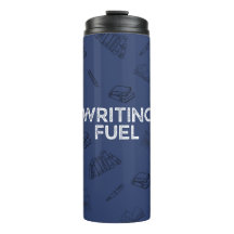 Écriture bleu ardoise Carburant Voyage Mug