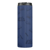 Bouteilles Isothermes Écriture bleu ardoise Carburant Voyage Mug (Dos)
