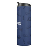 Bouteilles Isothermes Écriture bleu ardoise Carburant Voyage Mug (Tourné sur la droite)
