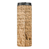 Bouteilles Isothermes écriture grecque ancienne ciselée sur pierre (Dos)