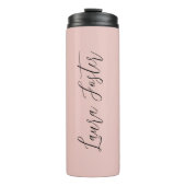 Bouteilles Isothermes Écriture manuscrite classique Nom élégant Rose Gol (Devant)