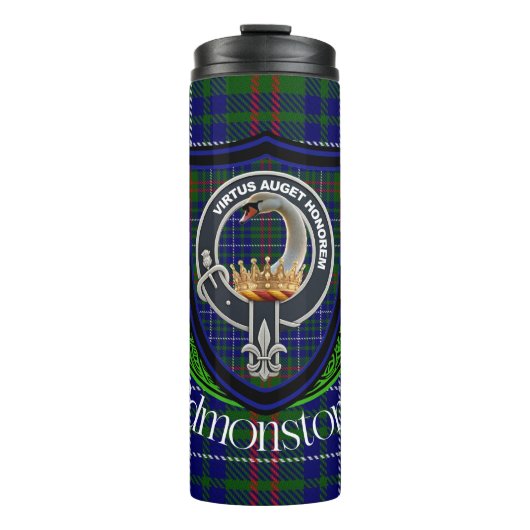 Bouteilles Isothermes Edmonstone Scottish Clan Tartan & Crest (Devant)