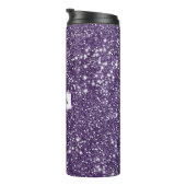 Bouteilles Isothermes Effet de texture pailletée violette fausse & nom p (Tourné sur la droite)