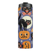 Bouteilles Isothermes Éffrayant Chats Citrouilles Violet Motif (Devant)