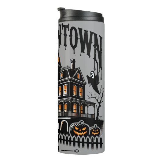 Bouteilles Isothermes Éffrayant Halloweentown Hauned House Scène (Tourné sur la droite)
