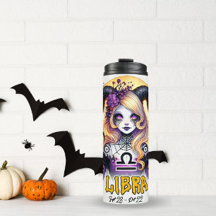 Bouteilles Isothermes Éffrayant Libra Zodiac Halloween Cadeau Anniversai