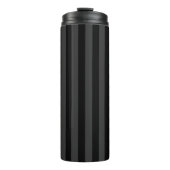 Bouteilles Isothermes Elagnat Black & Smoky Black Vertical Stripes (Devant)