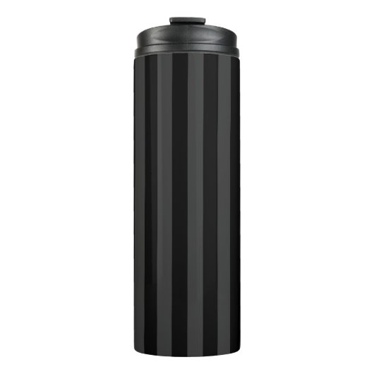 Bouteilles Isothermes Elagnat Black & Smoky Black Vertical Stripes (Devant)