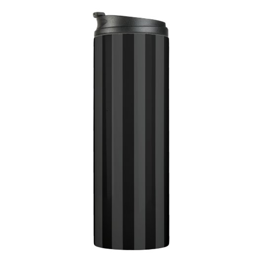 Bouteilles Isothermes Elagnat Black & Smoky Black Vertical Stripes (Tourné sur la droite)