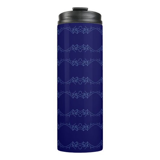 Bouteilles Isothermes Electric Blue Neural Horizon Abstract Pattern (Devant)