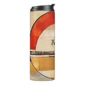 Bouteilles Isothermes Elégance céleste : Exploration Abstraite en beige (Tourné sur la gauche)