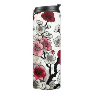 Bouteilles Isothermes Élégance de la fleur de Crimson - Flore d'inspirat