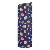 Bouteilles Isothermes Elégance du coquillage : Motif bleu d'été. (Tourné sur la gauche)