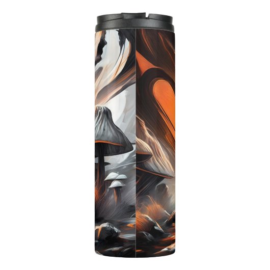 Bouteilles Isothermes Élégance énigmatique : Champignons Abstraits (Dos)