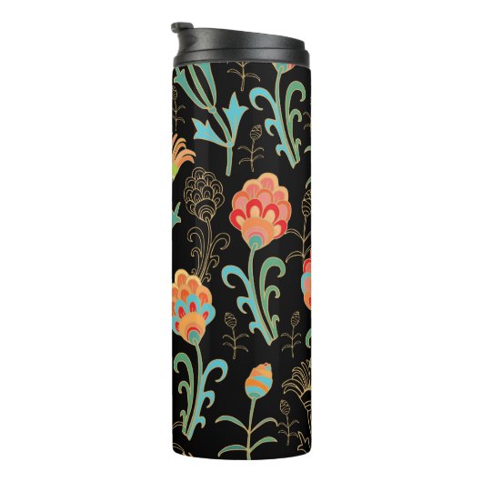 Bouteilles Isothermes Élégance florale orientale transparente (Tourné sur la droite)