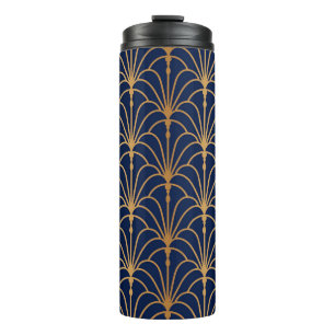 Bouteilles Isothermes Elégance orientale : Motif de ventilateur d'or