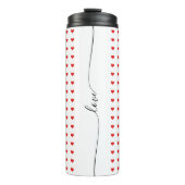 Bouteilles Isothermes Élégant amour Coeurs rouges Motif sans couture (Devant)