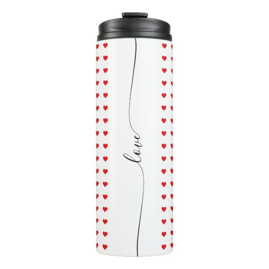 Bouteilles Isothermes Élégant amour Coeurs rouges Motif sans couture (Devant)