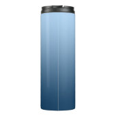 Bouteilles Isothermes Élégant bleu neutre avec nom personnalisé (Dos)