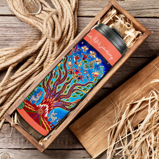 Bouteilles Isothermes Élégant Boho Arbre De Vie Éclectique