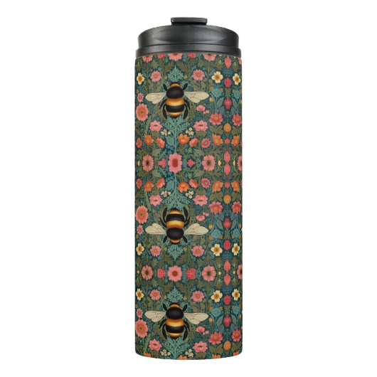 Bouteilles Isothermes Elegant boho retro bumblebee spring florals (Devant)