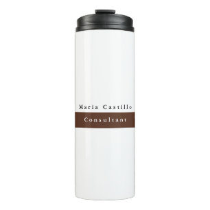 Bouteilles Isothermes Élégant Brown blanc minimaliste