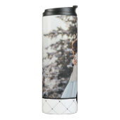 Bouteilles Isothermes Elégant cadre rond Monogramme photo (Tourné sur la gauche)