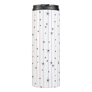 Bouteilles Isothermes Élégant Céleste Étoiles & Rayures Isolées Blanc