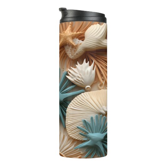 Bouteilles Isothermes Elégant coquillages Pastel Style 3D (Tourné sur la droite)