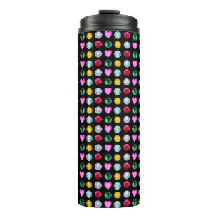 Bouteilles Isothermes Elégant Gemstones Multicolor sur Noir