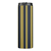 Bouteilles Isothermes Elégant Gold & Navy Blue Vertical Stripes (Dos)