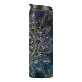 Bouteilles Isothermes Elégant Mandala Gold Blue Galaxy (Tourné sur la droite)